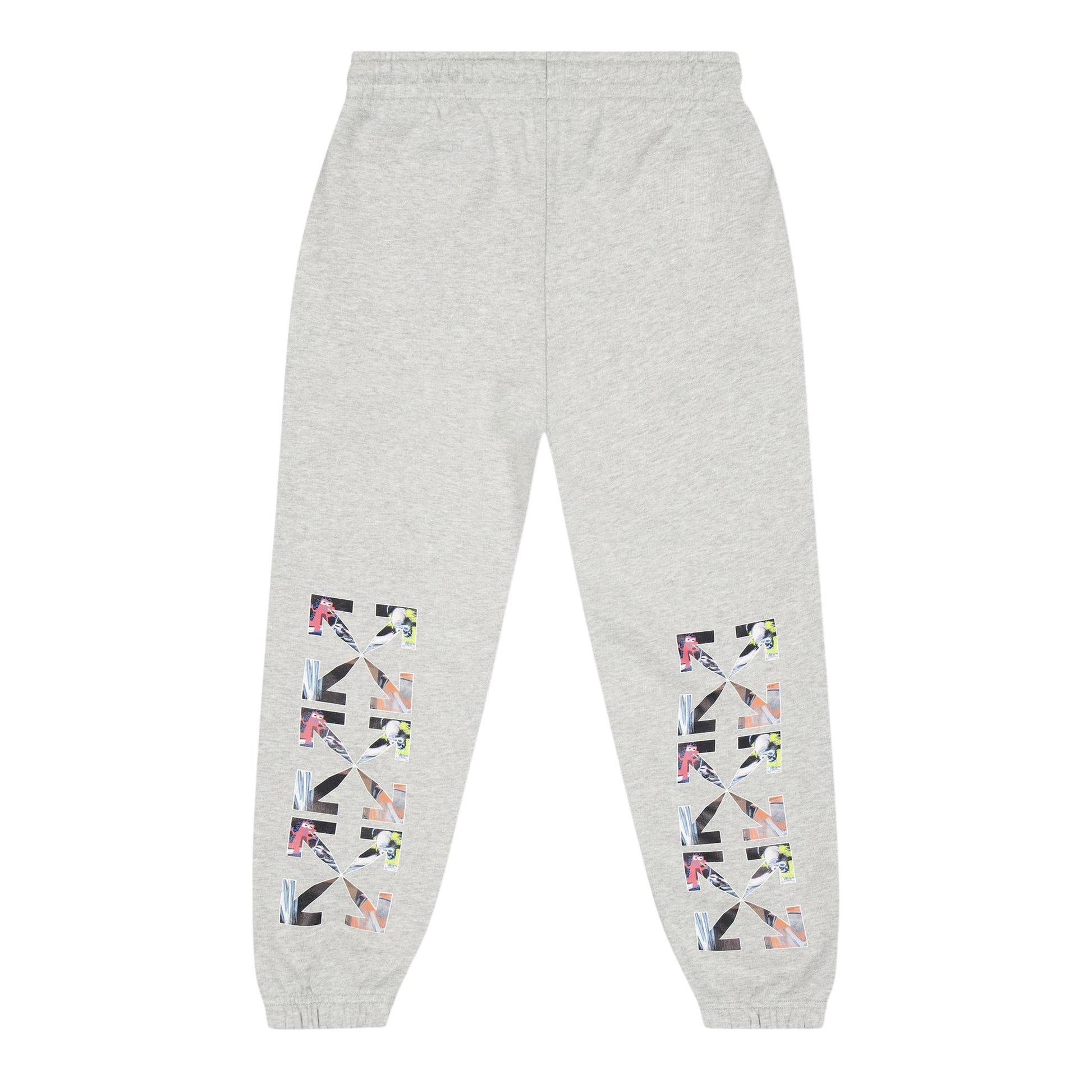 Grey - Back - Off White Childrens-Kids Logo Joggers