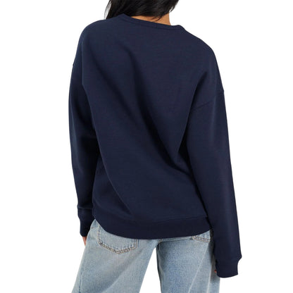 Navy-White - Back - Brave Soul Womens-Ladies Monaco Yacht Club Crew Neck Sweatshirt