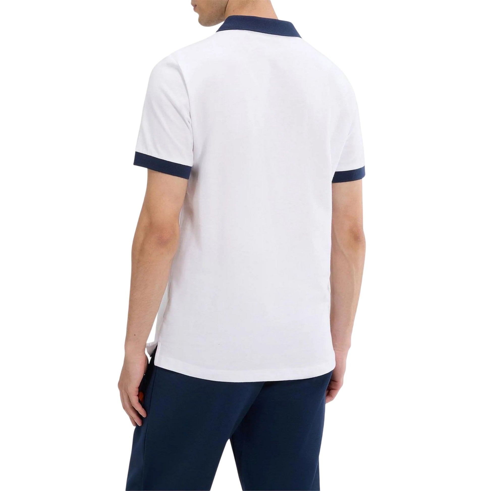 White-Navy - Back - Ellesse Mens Lessepsia Polo Shirt