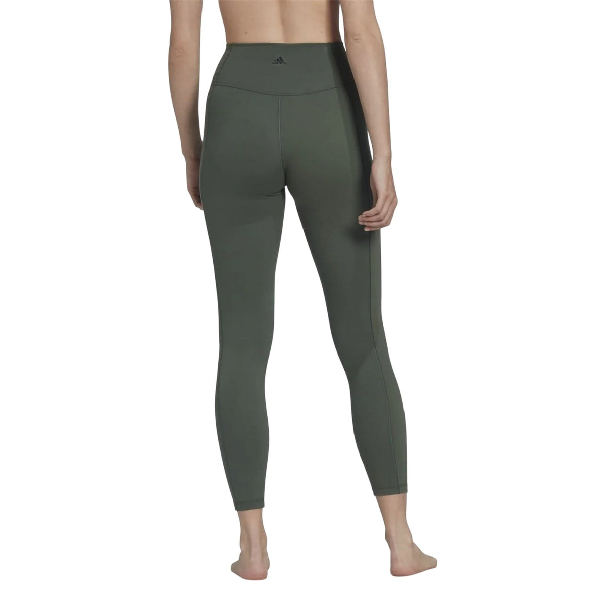 Green - Back - Adidas Womens-Ladies Yoga Studio Leggings