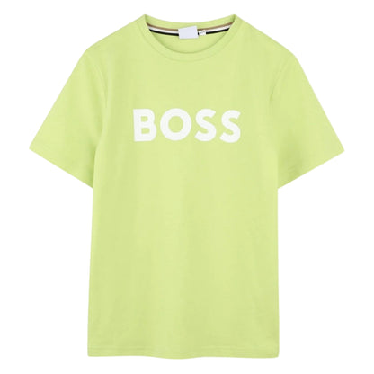 Apple Green - Front - Boss Childrens-Kids Logo T-Shirt