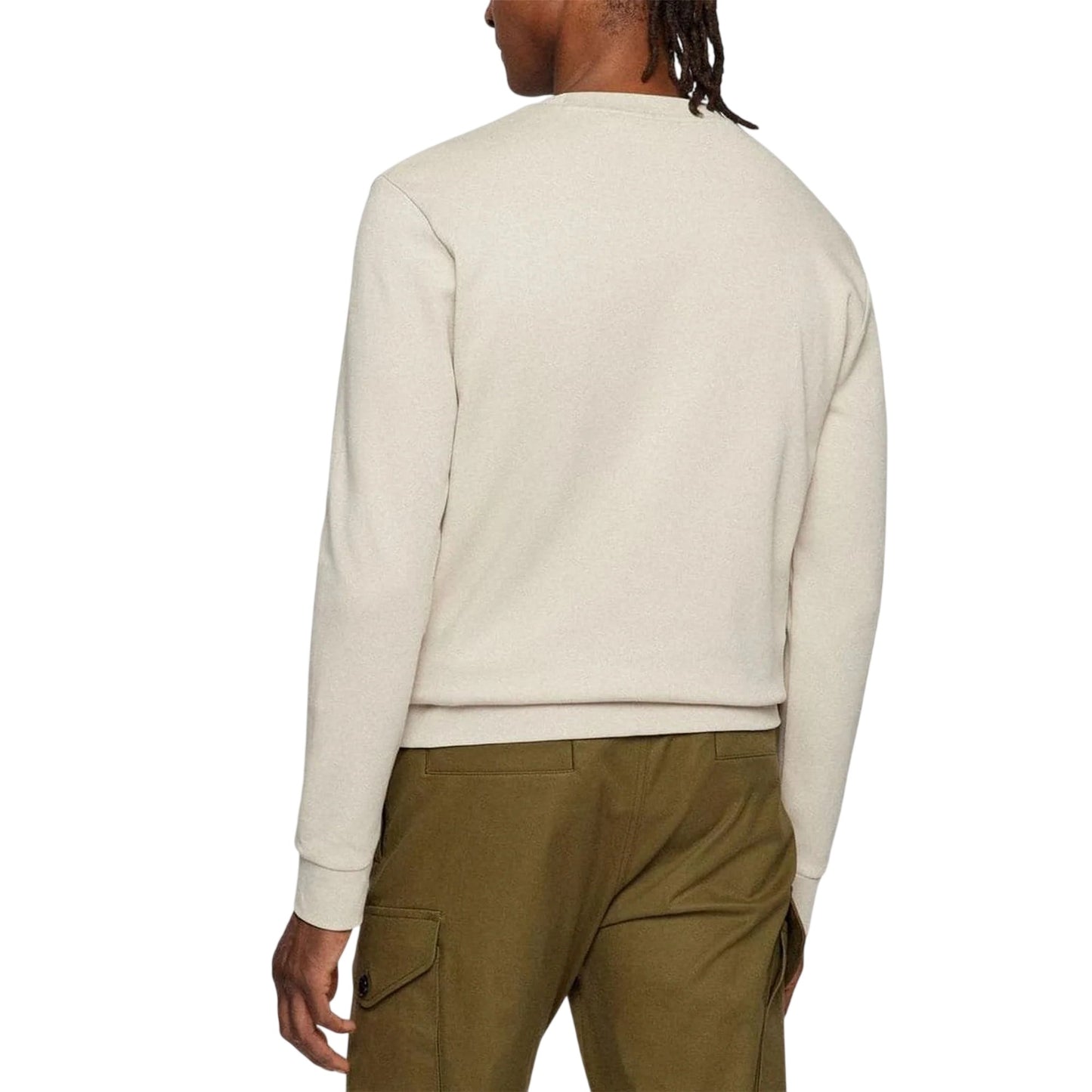Beige - Back - Boss Mens Ride The Wave Logo Sweatshirt