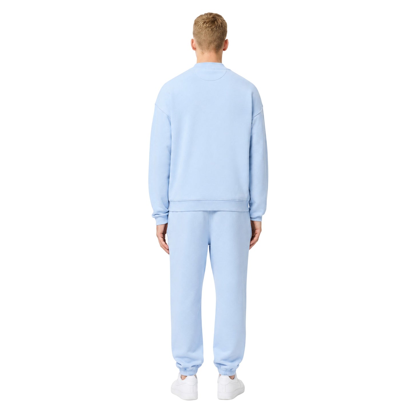 Light Blue - Back - Lacoste Unisex Adult Washed Fleece Loose Fit Sweatshirt