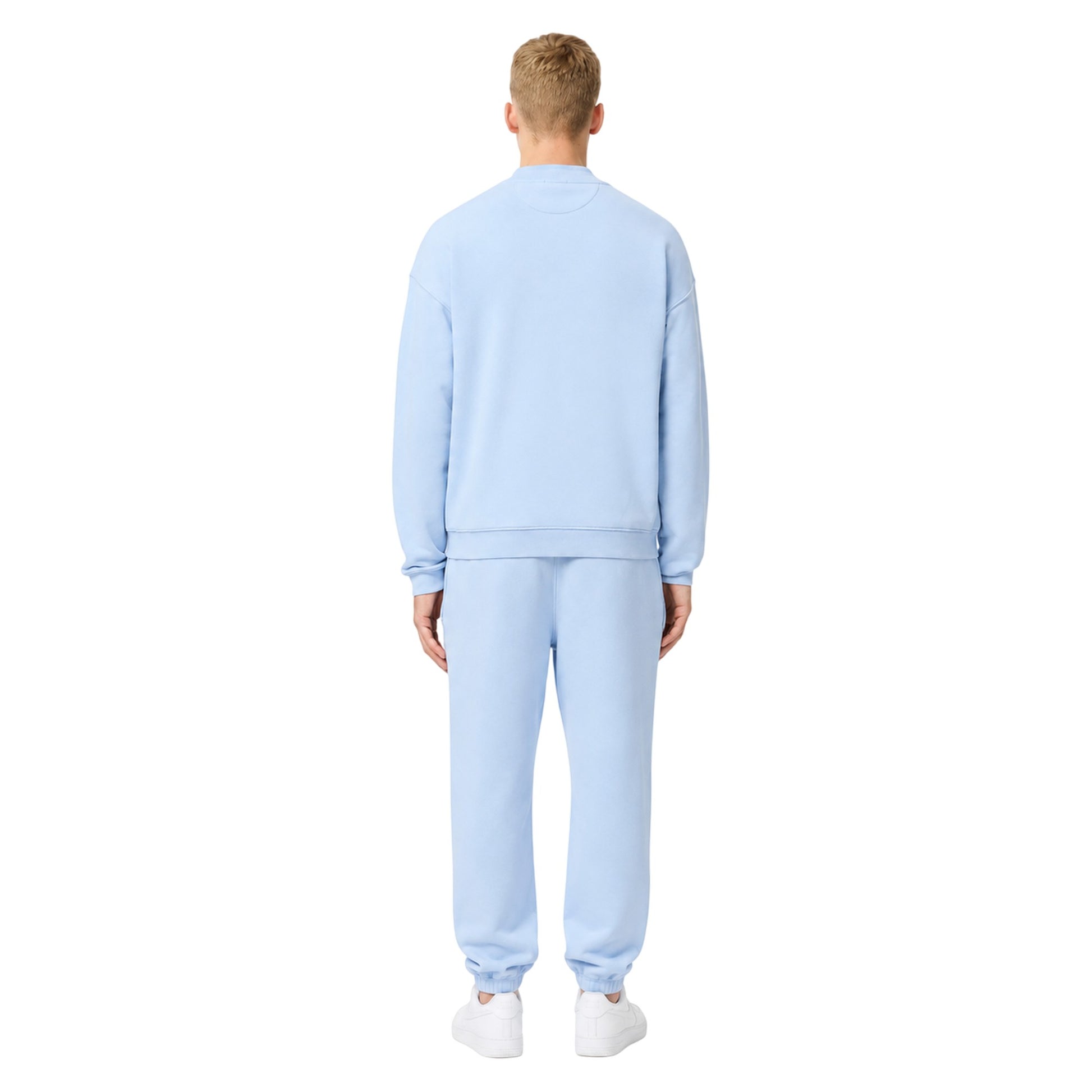 Light Blue - Back - Lacoste Unisex Adult Washed Fleece Loose Fit Sweatshirt