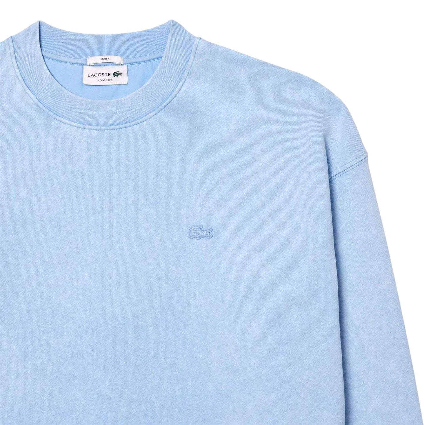 Light Blue - Side - Lacoste Unisex Adult Washed Fleece Loose Fit Sweatshirt