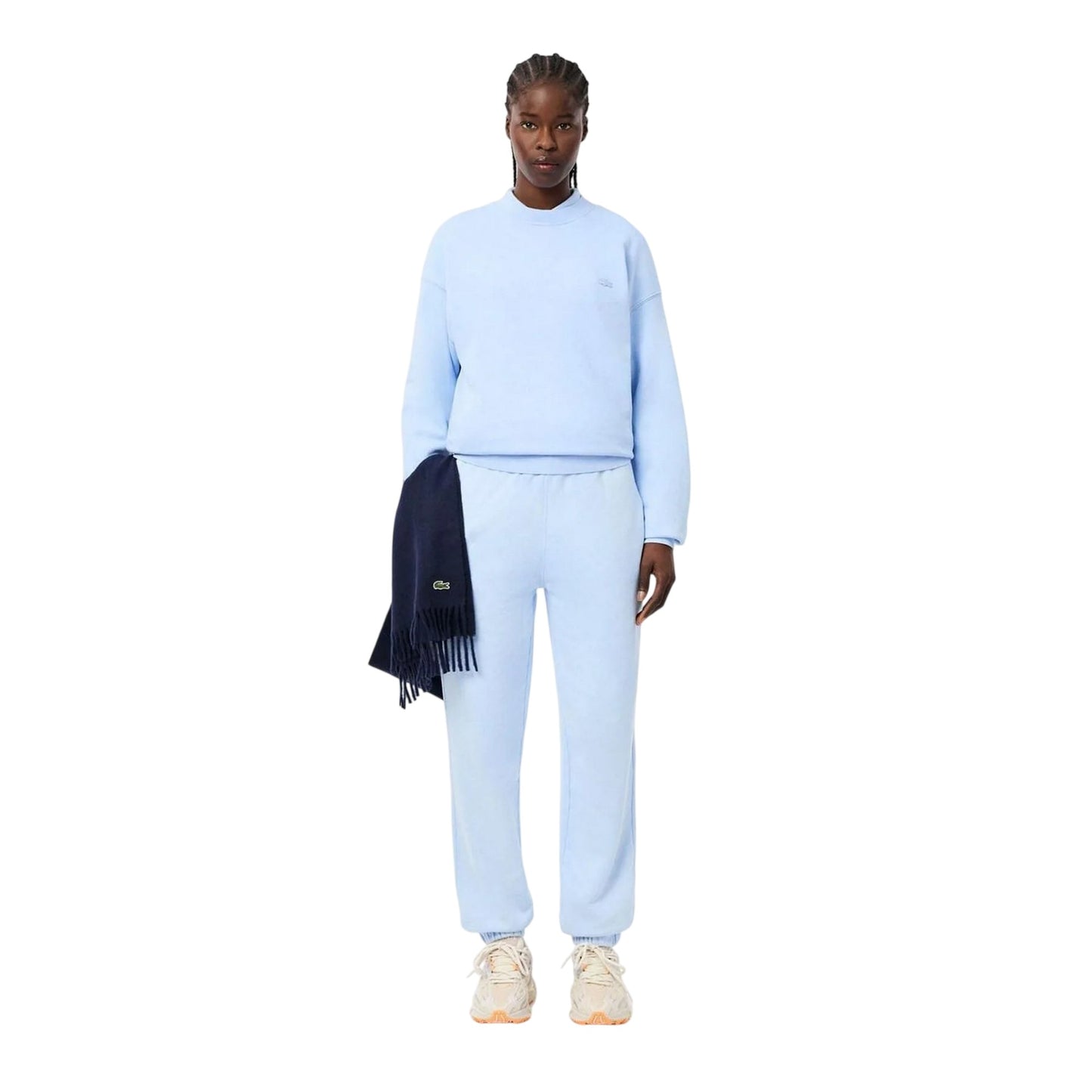 Light Blue - Lifestyle - Lacoste Unisex Adult Washed Fleece Loose Fit Sweatshirt