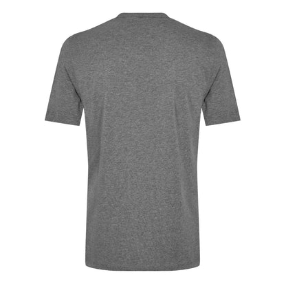Medium Grey - Back - Boss Mens Lettering Regular T-Shirt