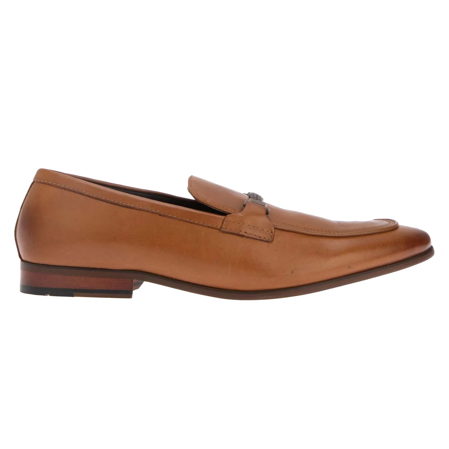 Brown - Side - Dune London Mens Sheldon Leather Loafers