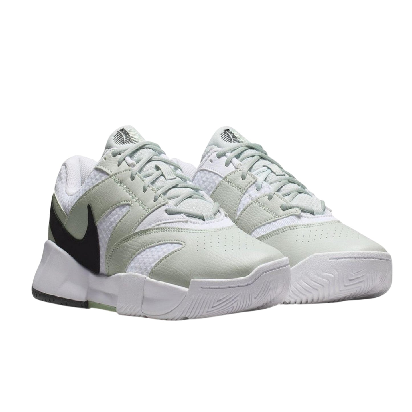 White-Silver - Front - Nike Mens Court Lite 4 Tennis Shoes