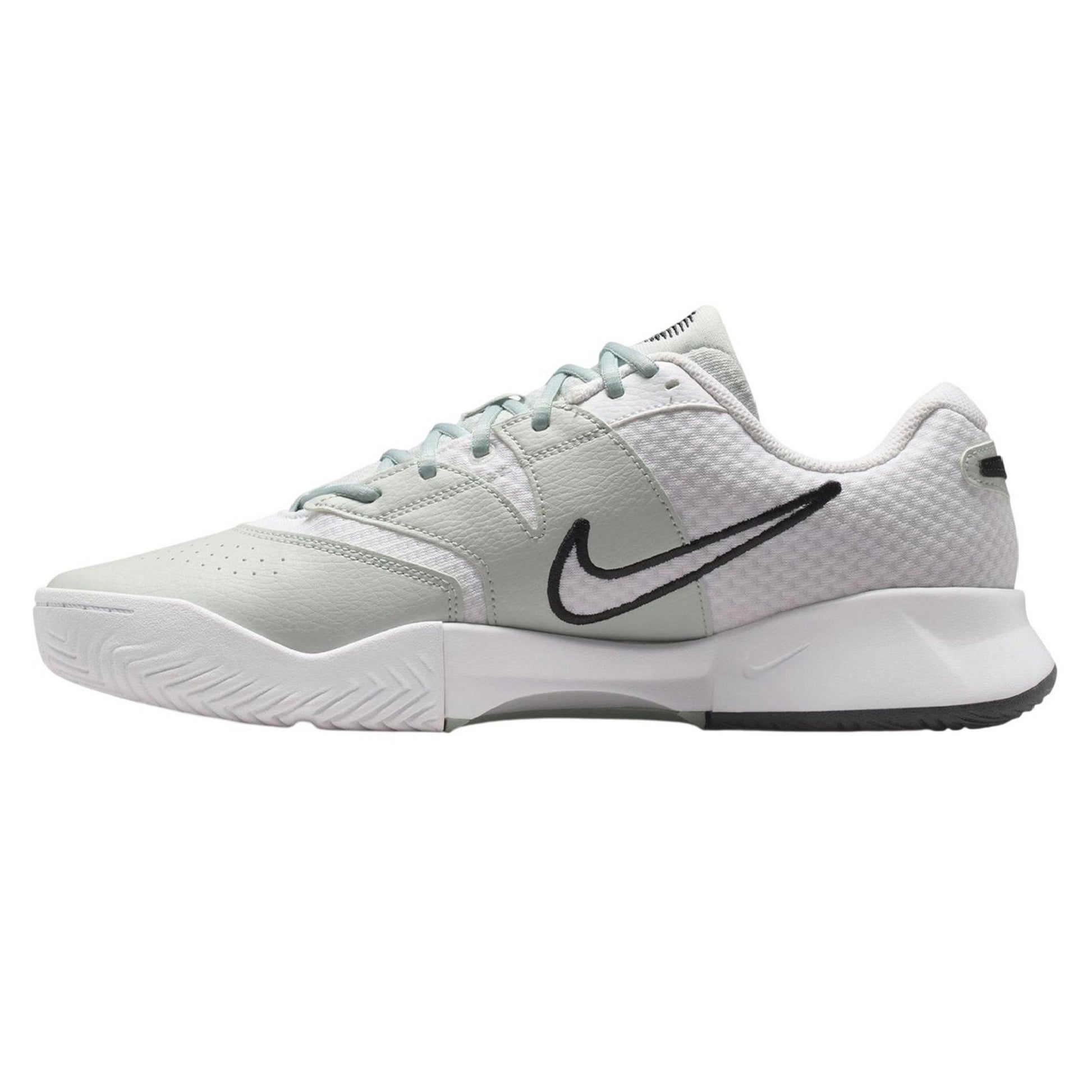 White-Silver - Side - Nike Mens Court Lite 4 Tennis Shoes