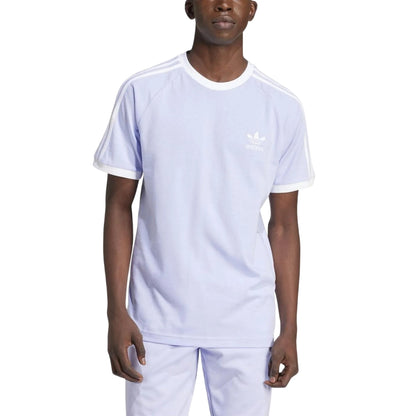 Violet - Side - Adidas Mens Classics 3 Stripes T-Shirt