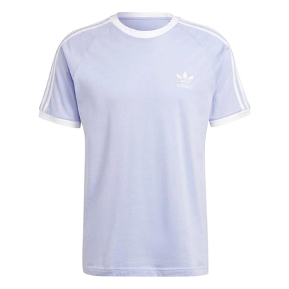 Violet - Front - Adidas Mens Classics 3 Stripes T-Shirt
