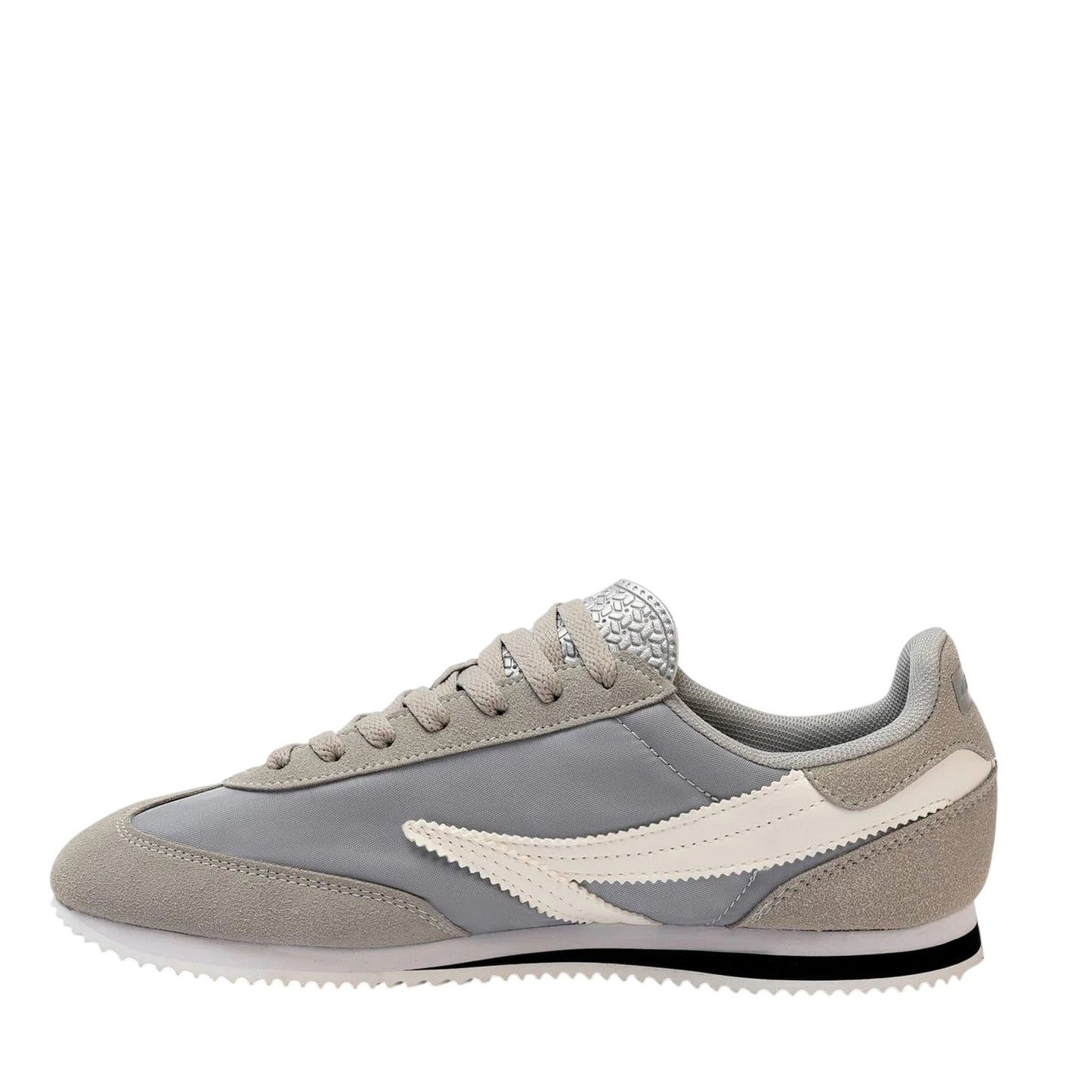 Grey - Back - Donnay Unisex Adult Retro Nylon Trainers