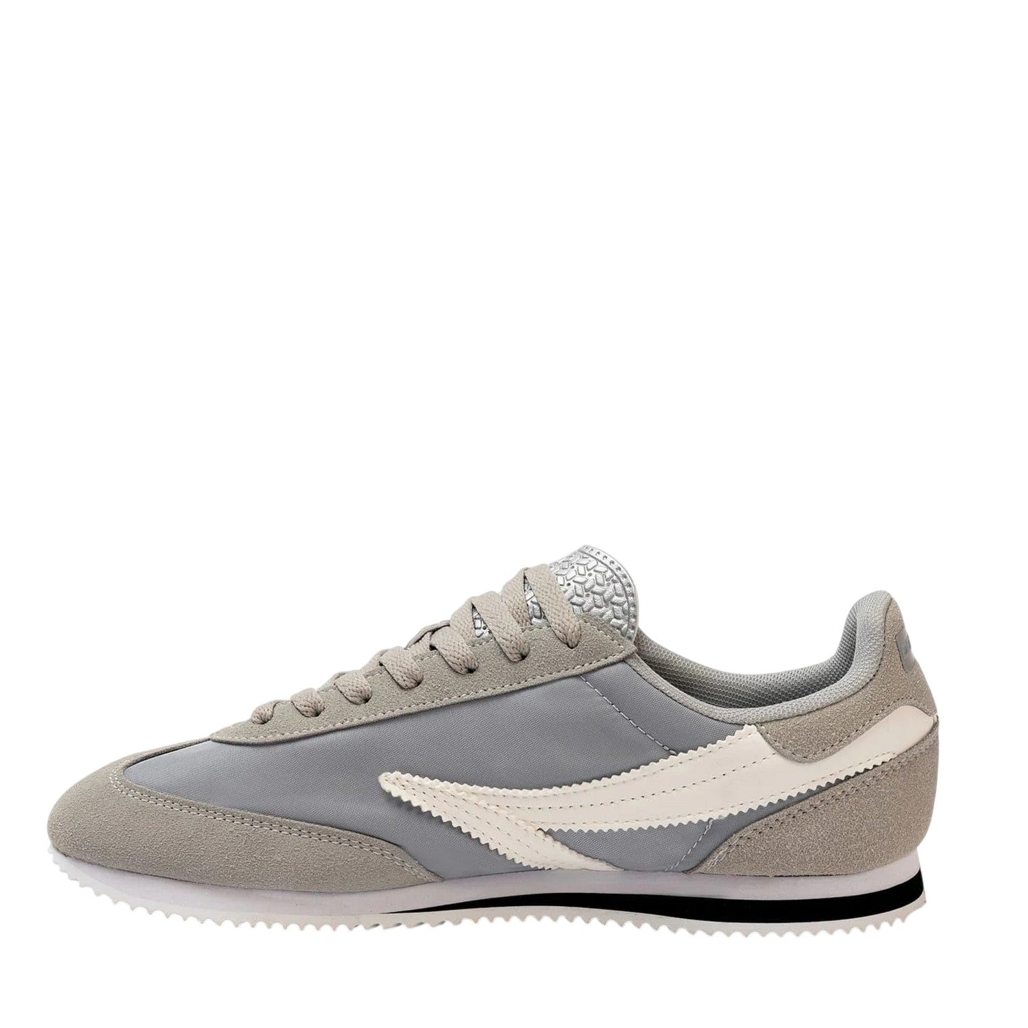 Grey - Back - Donnay Unisex Adult Retro Nylon Trainers
