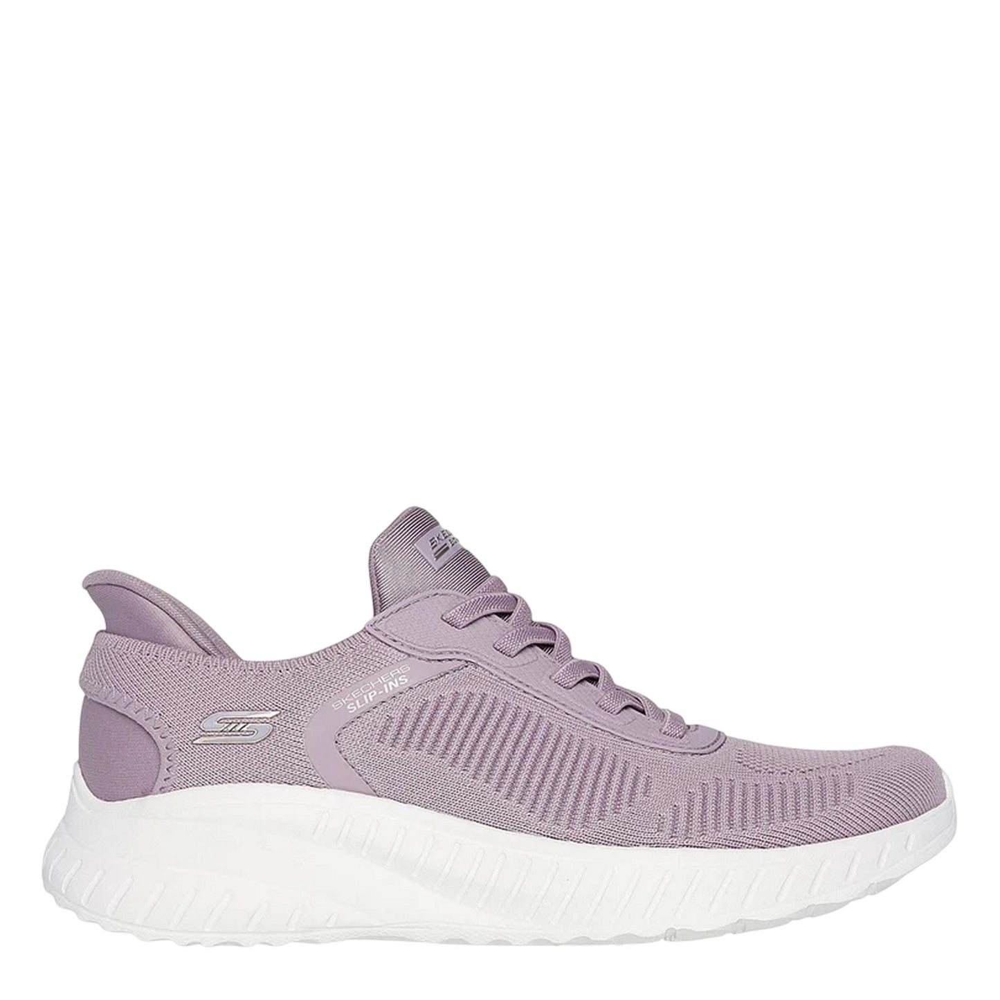 Lavender - Side - Skechers Womens-Ladies Bobs Squad Chaos Current Muse Trainers