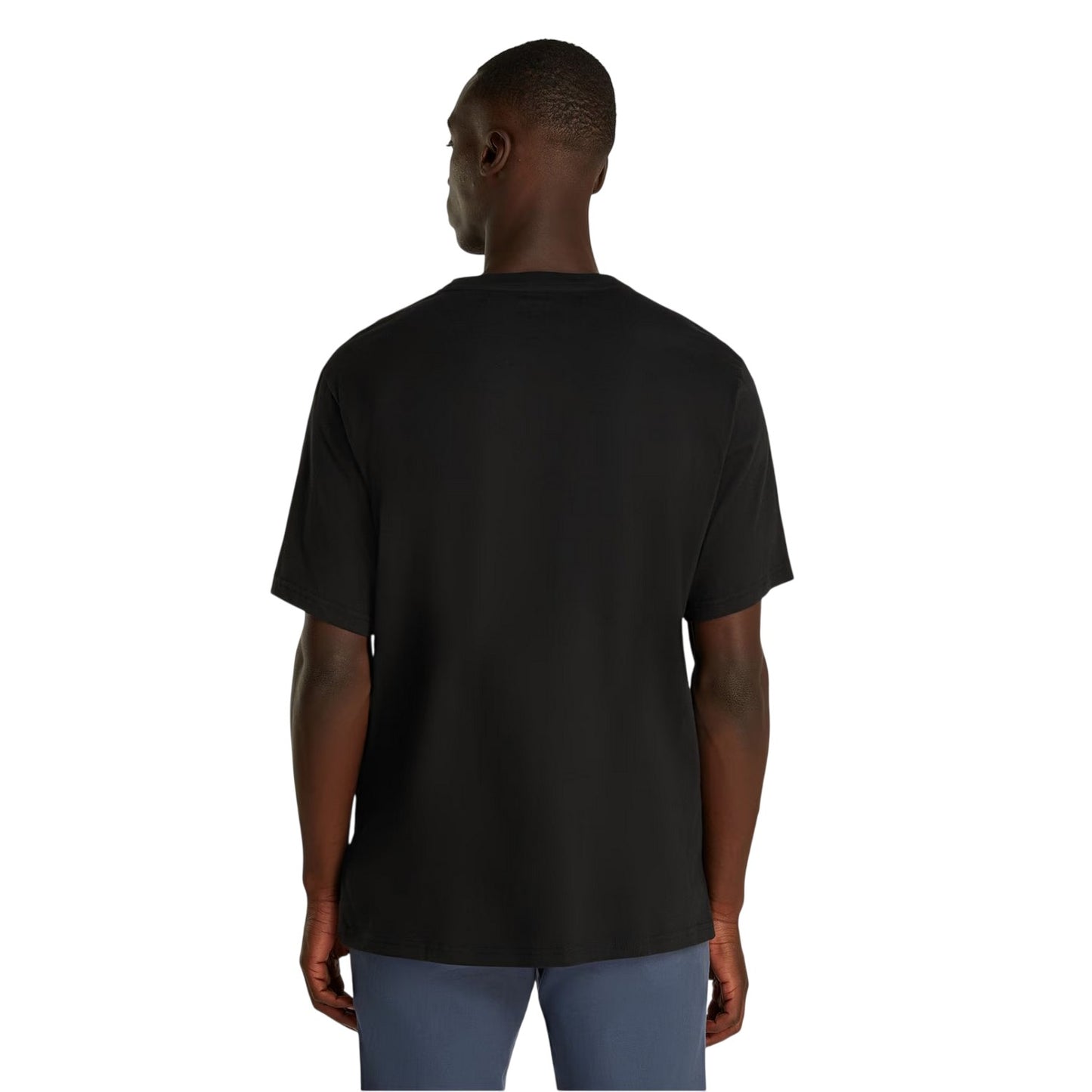 Black - Back - Tommy Hilfiger Mens Logo Regular Short-Sleeved T-Shirt