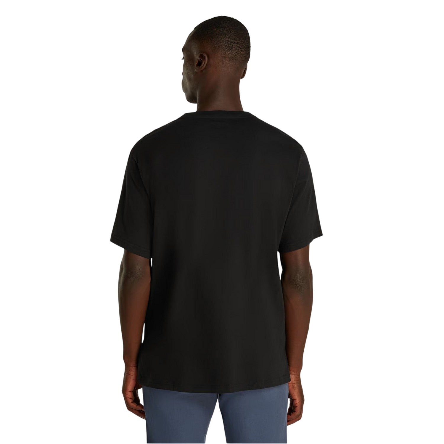 Black - Back - Tommy Hilfiger Mens Logo Regular Short-Sleeved T-Shirt
