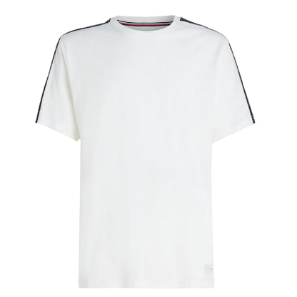 Ecru - Front - Tommy Hilfiger Mens Logo Regular Short-Sleeved T-Shirt
