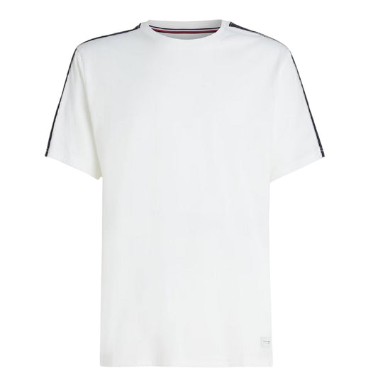 Ecru - Front - Tommy Hilfiger Mens Logo Regular Short-Sleeved T-Shirt