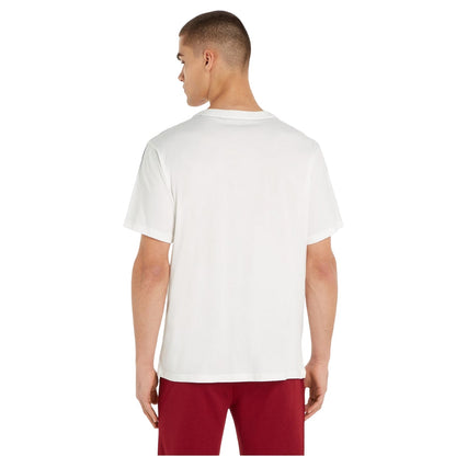 Ecru - Back - Tommy Hilfiger Mens Logo Regular Short-Sleeved T-Shirt