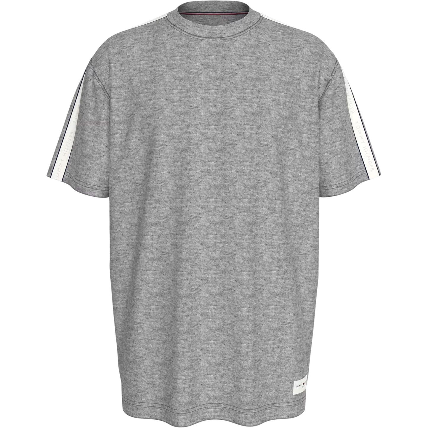Grey Heather Marl - Front - Tommy Hilfiger Mens Logo Regular Short-Sleeved T-Shirt