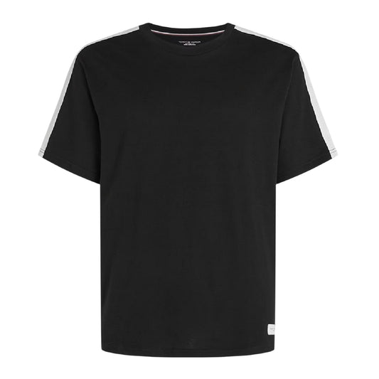 Black - Front - Tommy Hilfiger Mens Logo Regular Short-Sleeved T-Shirt