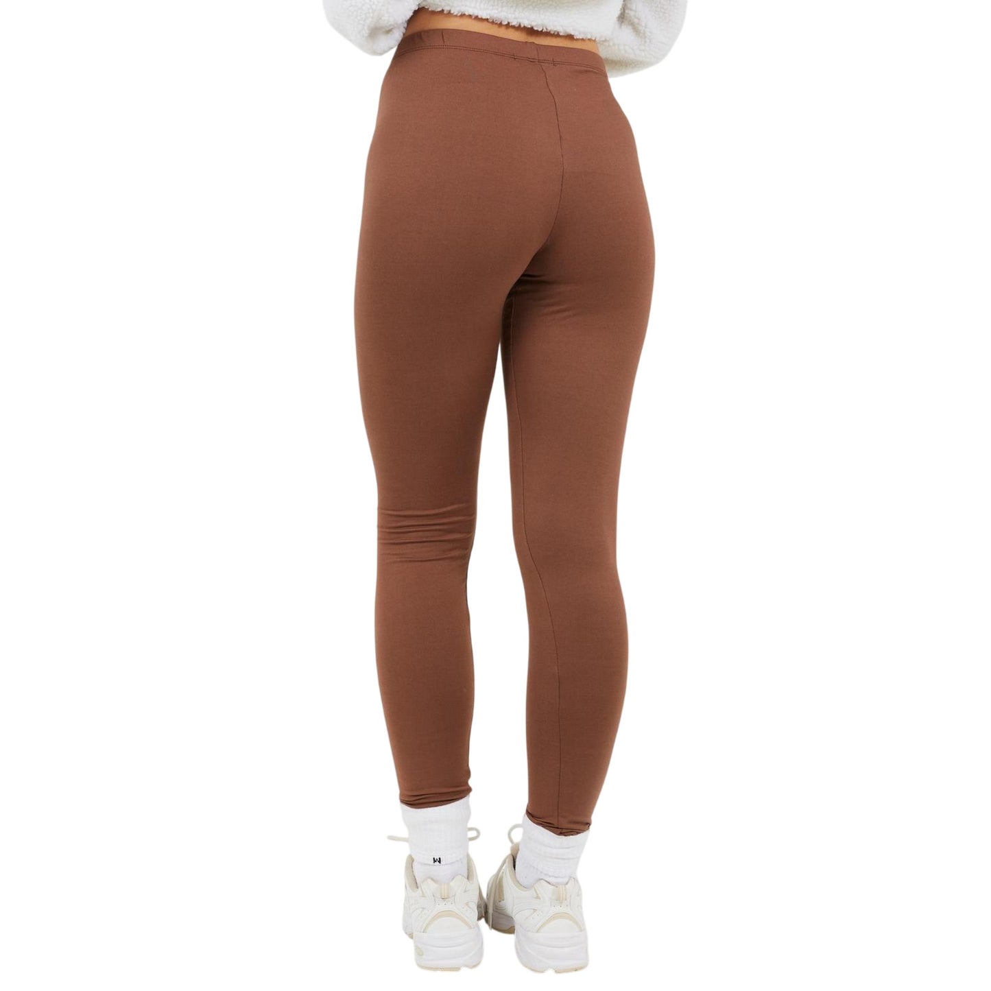 Chocolate - Back - Brave Soul Womens-Ladies Polyester Plain Leggings