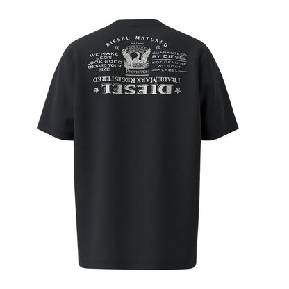 Black - Back - Diesel Mens Upside Down Back Print T-Shirt