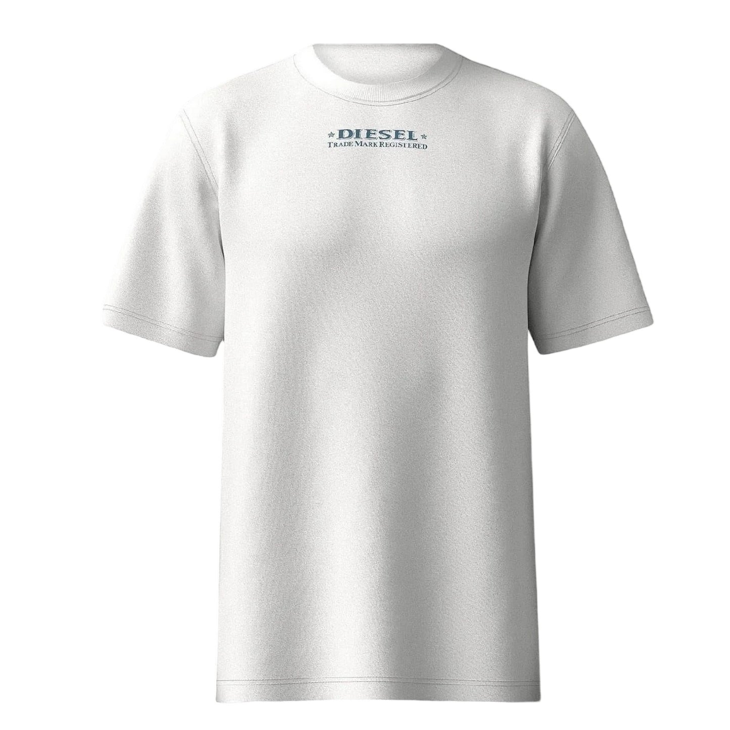 White - Front - Diesel Mens Upside Down Back Print T-Shirt