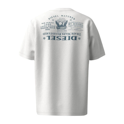 White - Back - Diesel Mens Upside Down Back Print T-Shirt