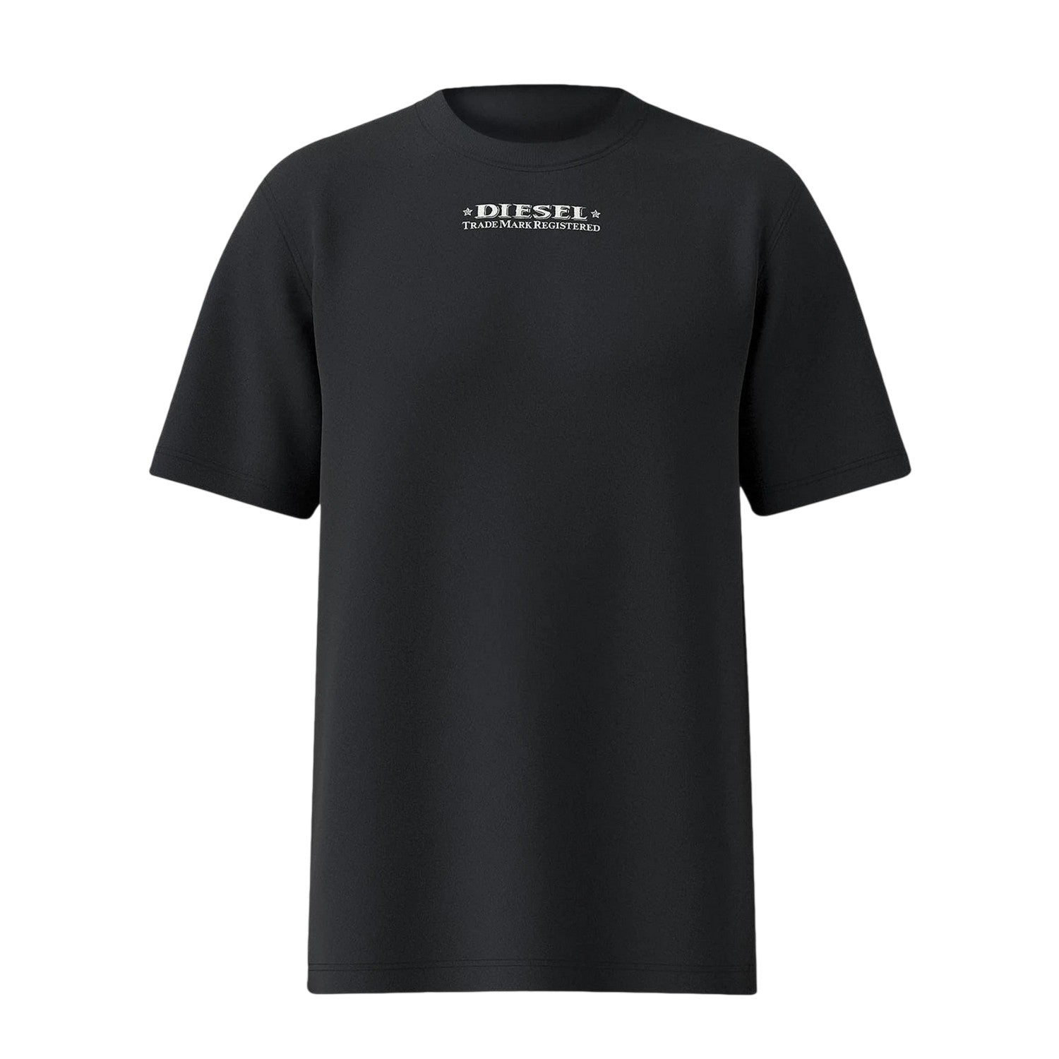 Black - Front - Diesel Mens Upside Down Back Print T-Shirt