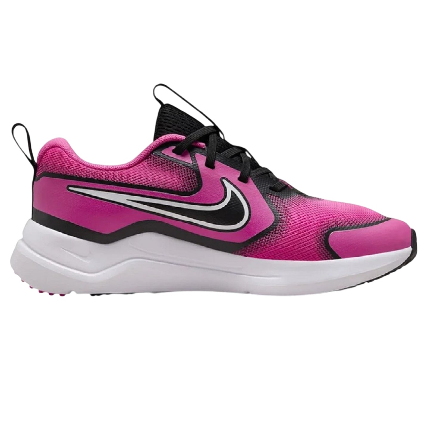 Pink-Black - Front - Nike Childrens-Kids Swoosh Shoes