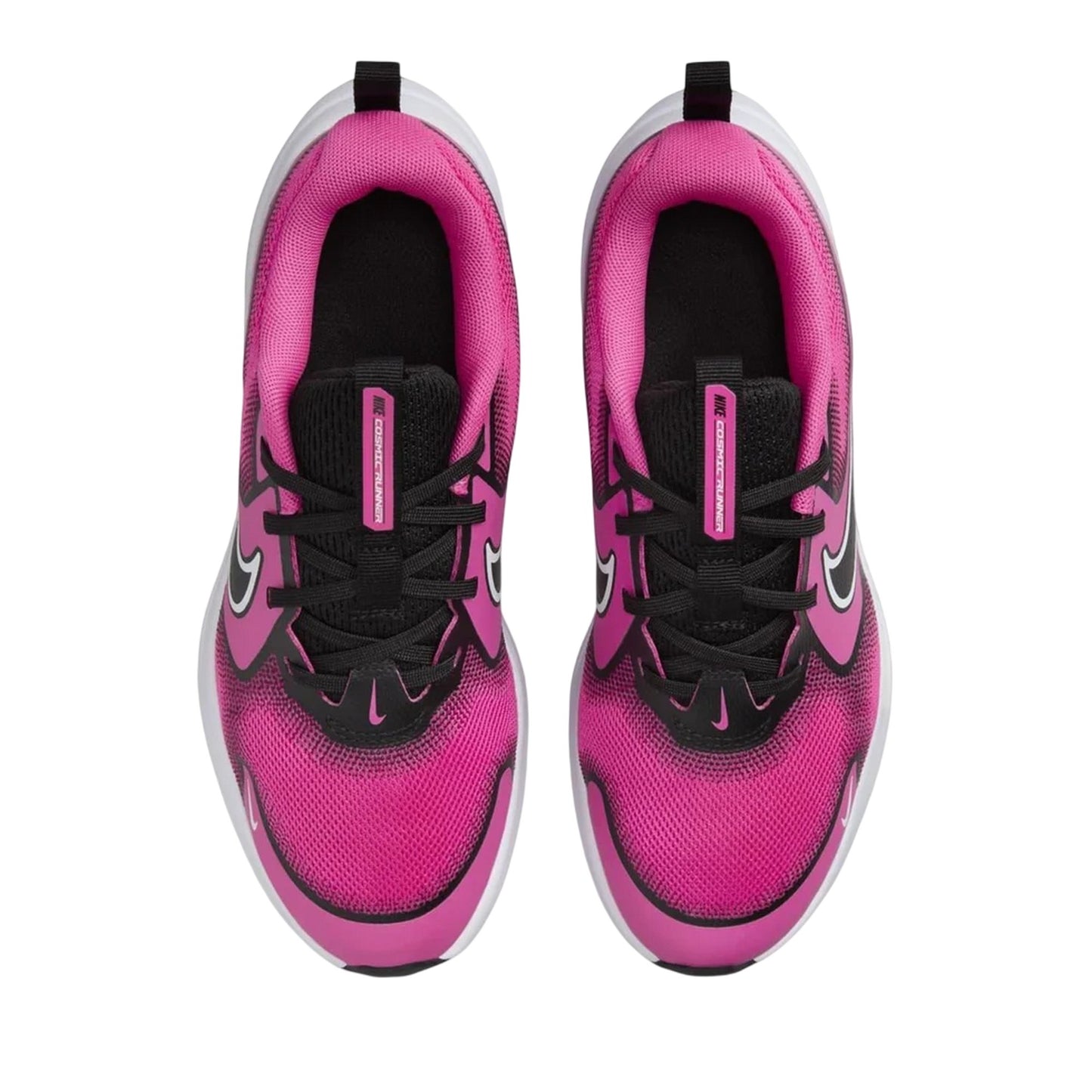 Pink-Black - Back - Nike Childrens-Kids Swoosh Shoes
