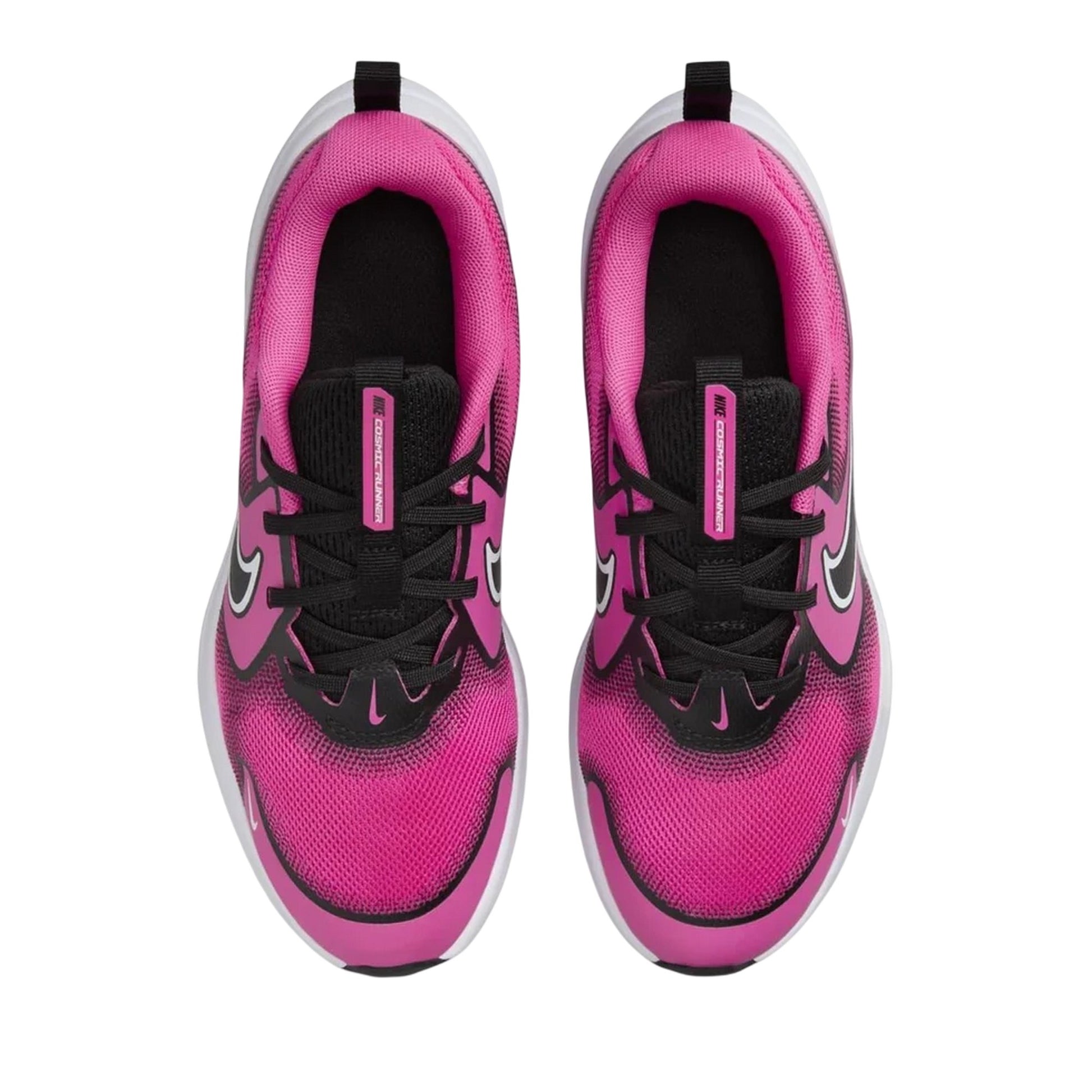 Pink-Black - Back - Nike Childrens-Kids Swoosh Shoes