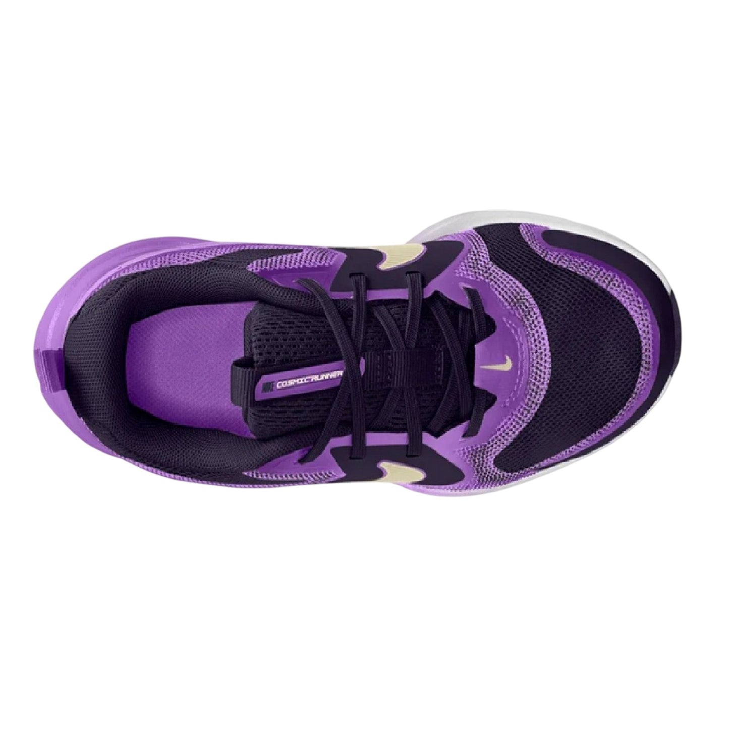 Black-Violet - Side - Nike Childrens-Kids Swoosh Shoes