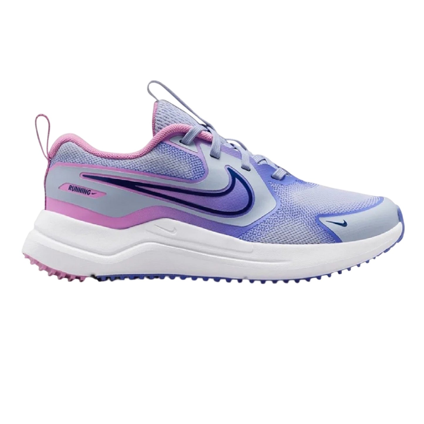 Ghost Grey-Pink - Front - Nike Childrens-Kids Swoosh Shoes