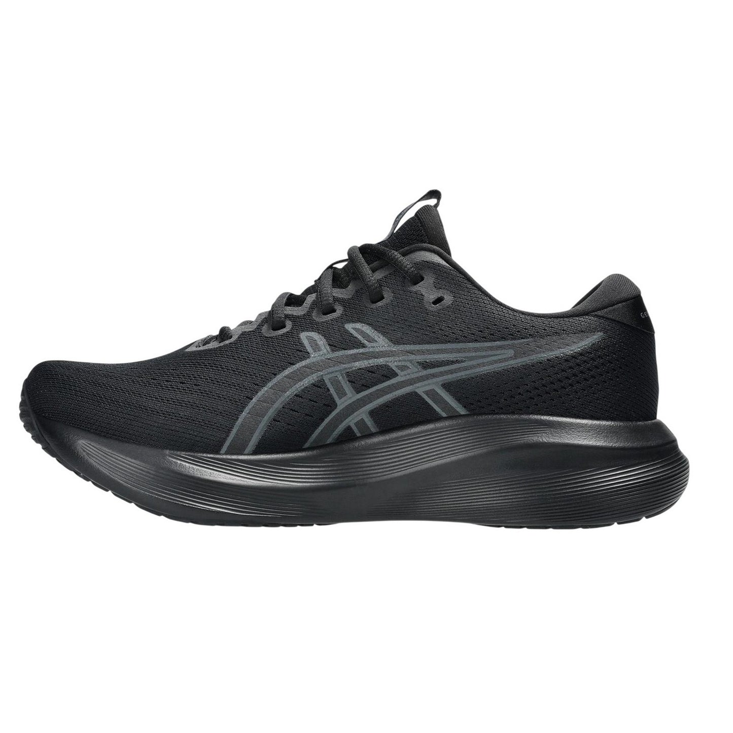 Black-Grey - Side - Asics Mens Cushioned Trainers