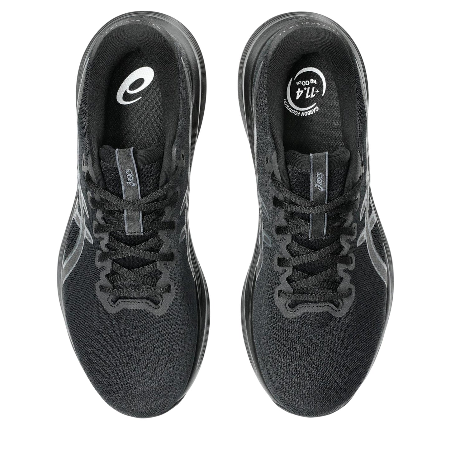 Black-Grey - Pack Shot - Asics Mens Cushioned Trainers