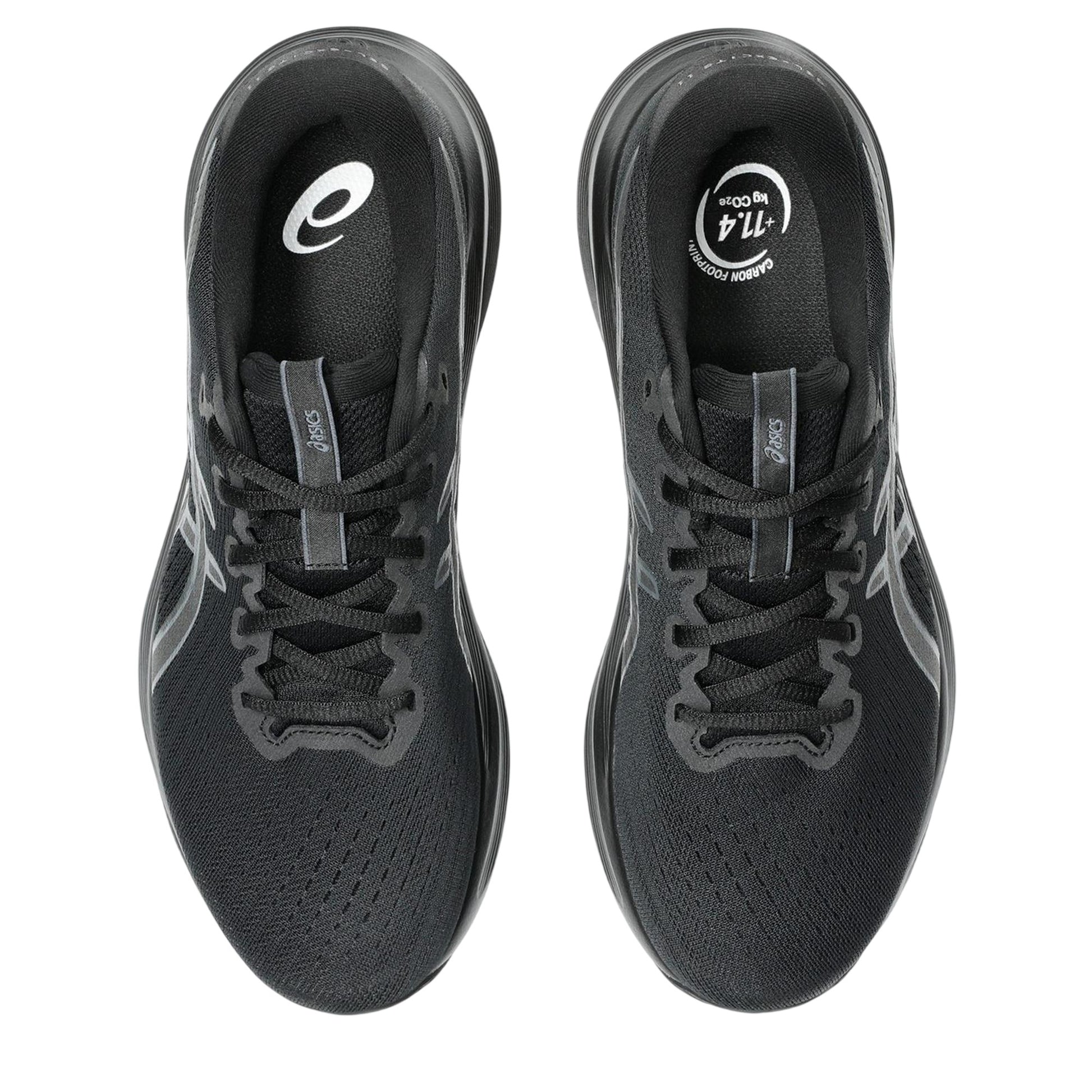 Black-Grey - Pack Shot - Asics Mens Cushioned Trainers
