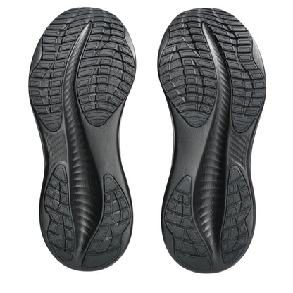 Black-Grey - Close up - Asics Mens Cushioned Trainers