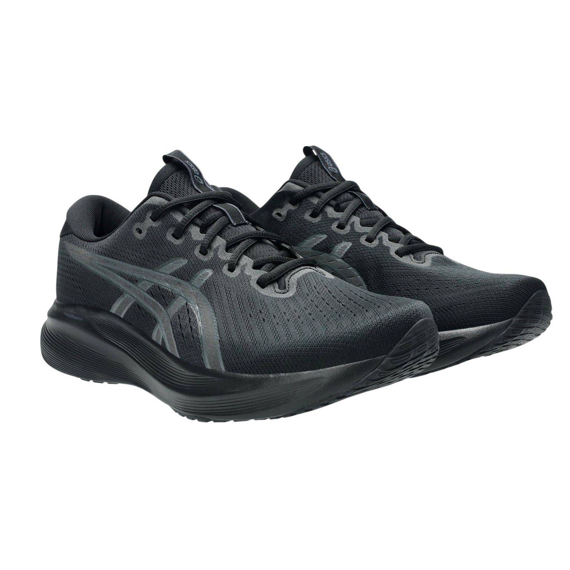 Black-Grey - Front - Asics Mens Cushioned Trainers