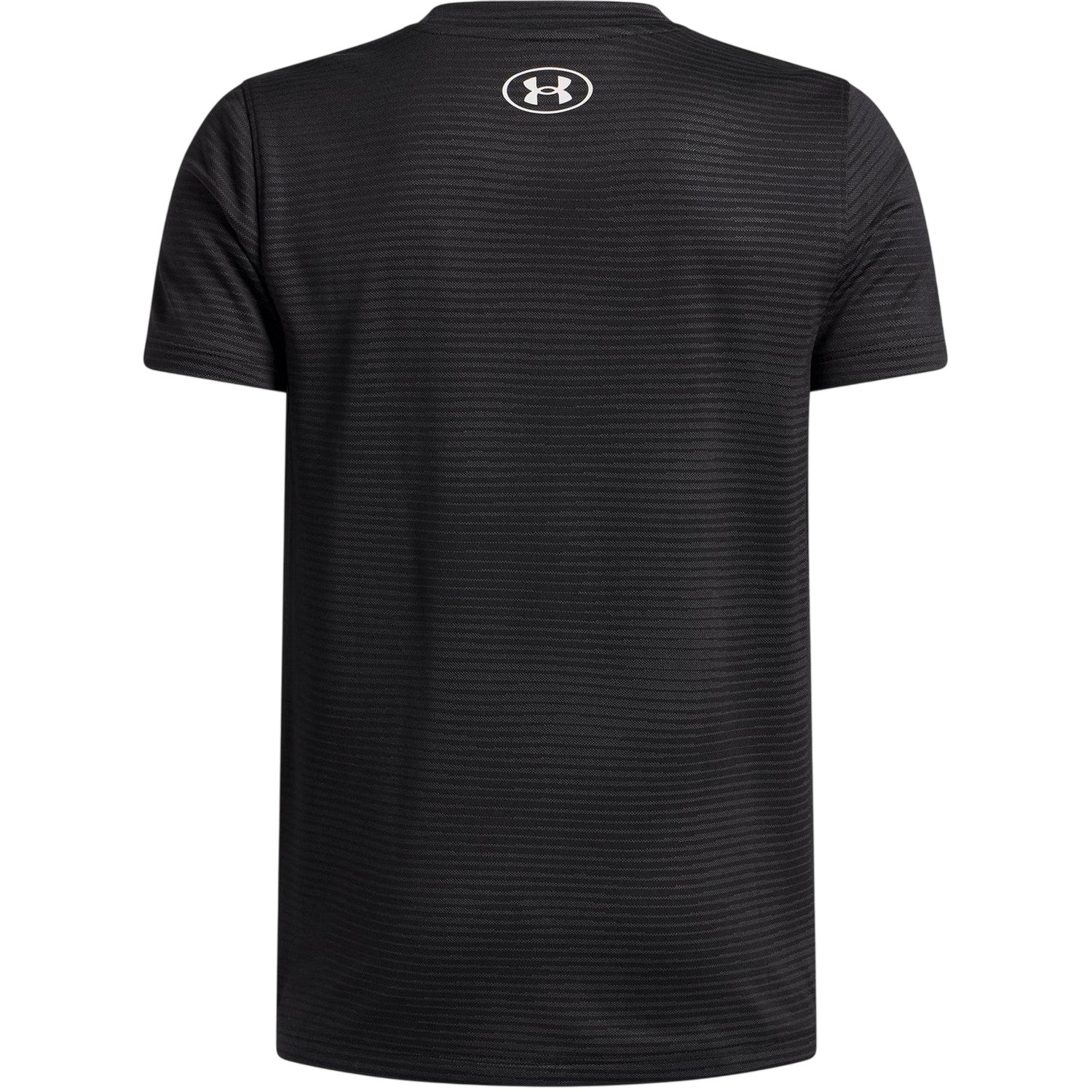 Black-White - Back - Under Armour Mens Horizontal Stripe Jacquard Logo Top