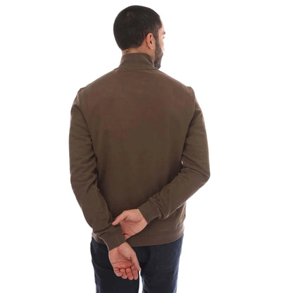 Brown - Back - Belstaff Mens Fleece Full Zip Sweatshirt