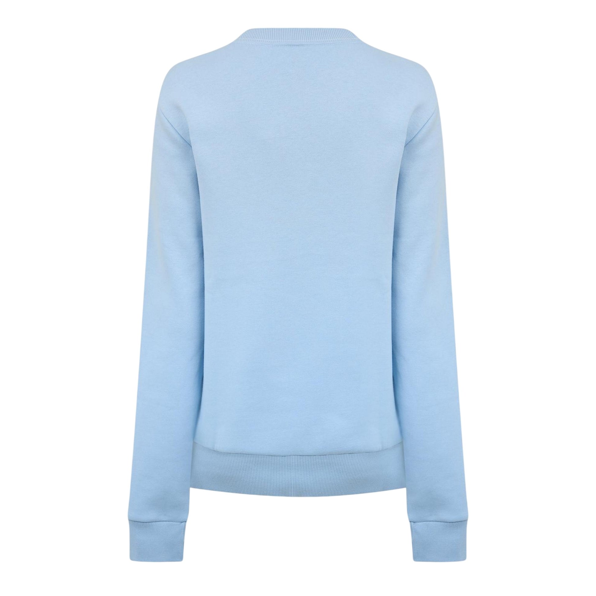 Blue - Back - Reebok Womens-Ladies Logo Crew Neck Crop Sweatshirt