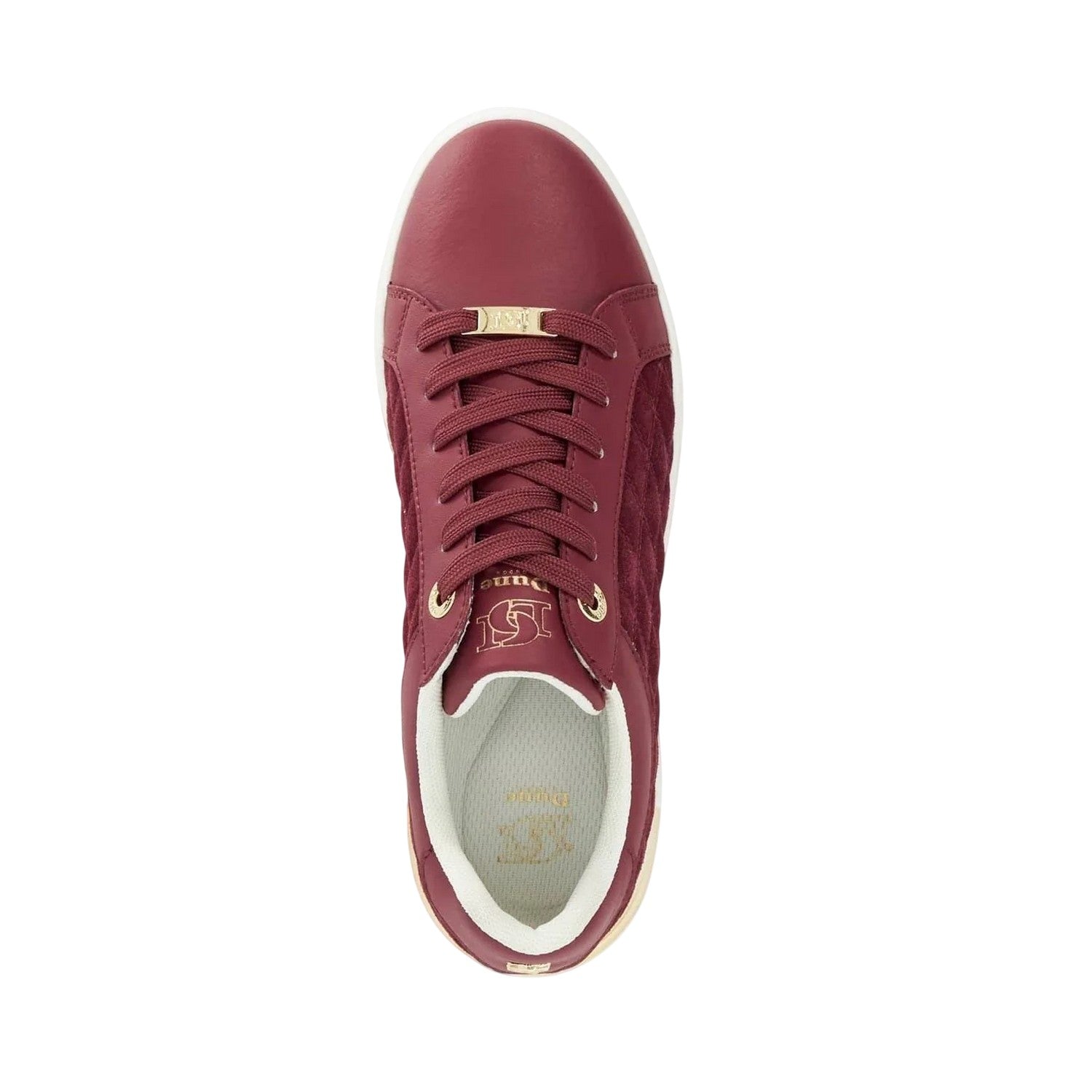 Burgundy - Lifestyle - Dune London Womens-Ladies Elba Suede Platform Trainers