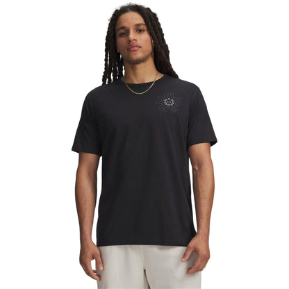 Black - Front - Under Armour Mens Radial Wordmark T-Shirt
