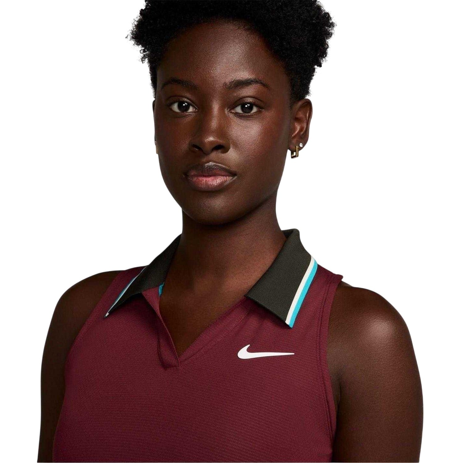 Dark Red - Side - Nike Womens-Ladies Performance Tank Top