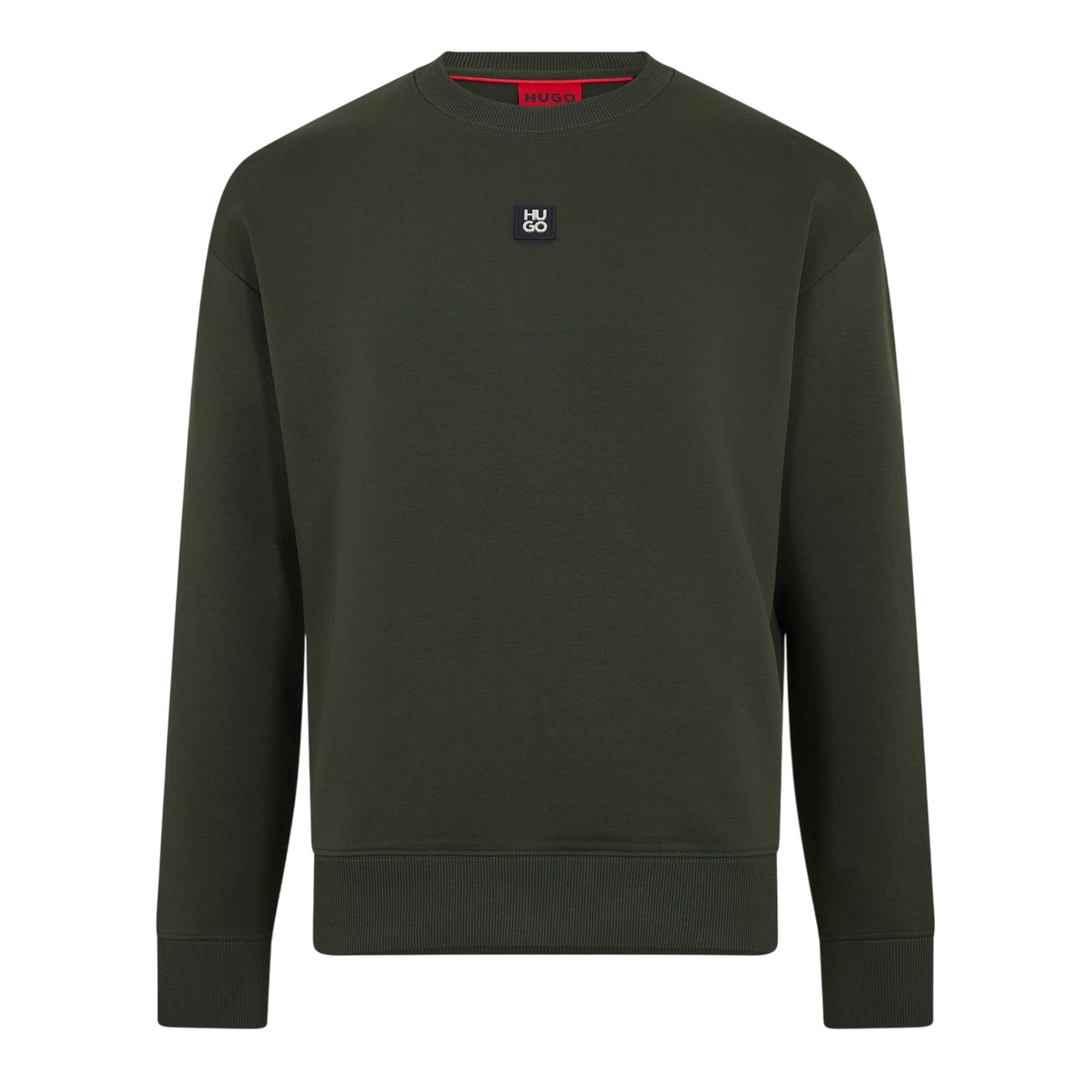 Dark Green - Front - Hugo Mens Dettil Crew Neck Sweatshirt