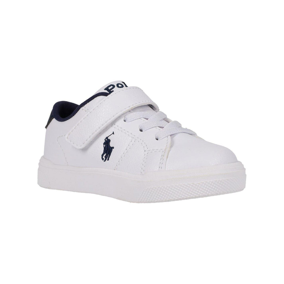 White-Navy - Front - Ralph Lauren Childrens-Kids Sutton Trainers