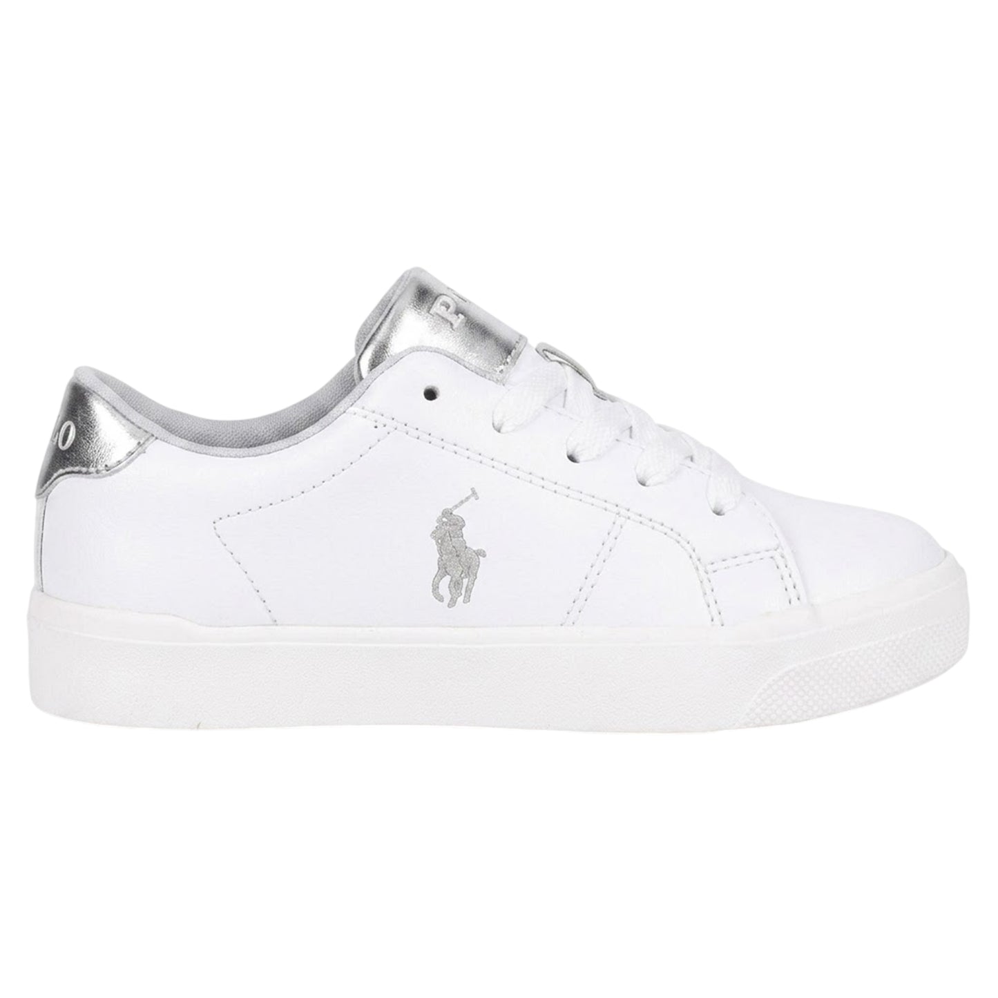 White - Back - Ralph Lauren Childrens-Kids Sutton Trainers
